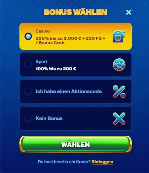 Spins of Glory Casino registre